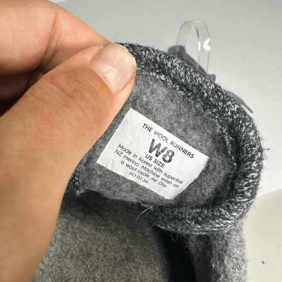 ALLBIRDS THE WOOL RUNNER Gray Merino Wool lace up WOMENS 8 - Picture 5 of 6